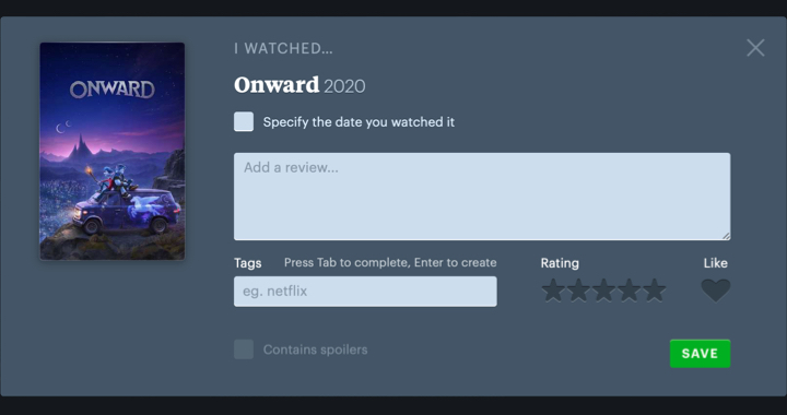 Diary Entry screen